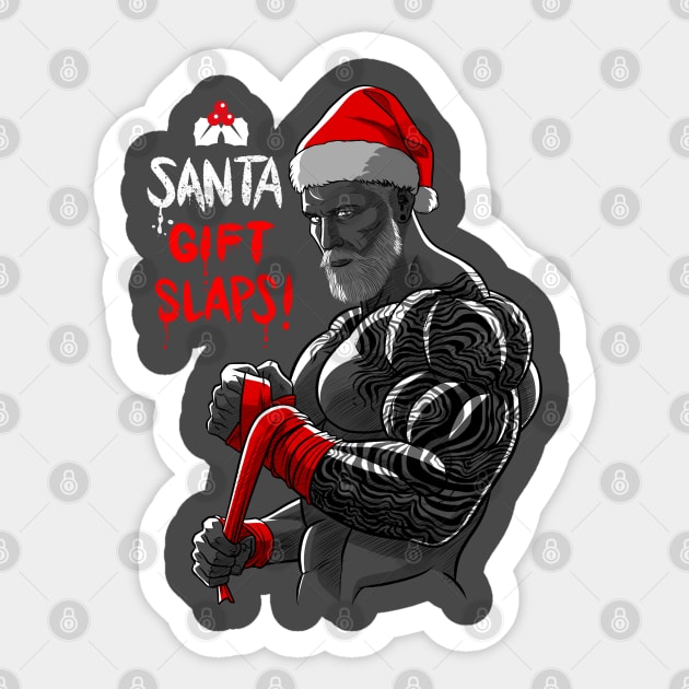 Santa Claus gift slaps Sticker by albertocubatas